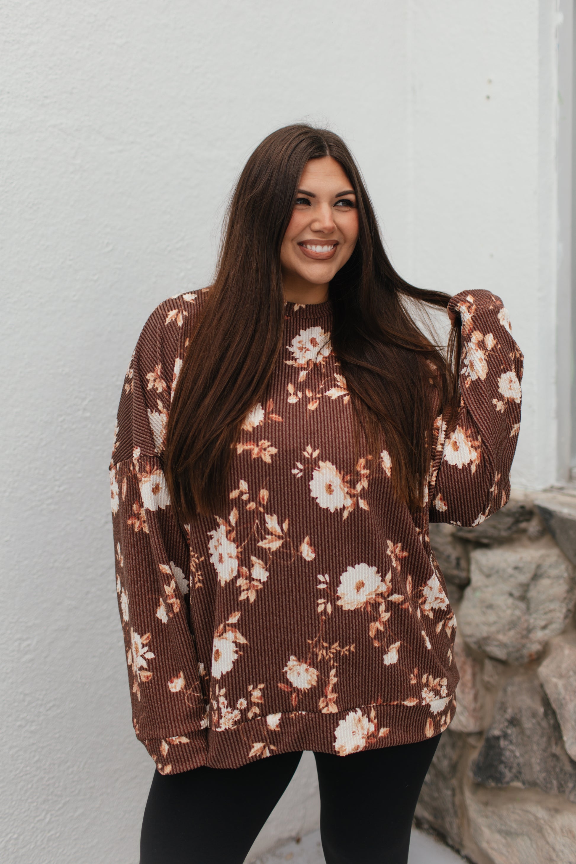 Sierra Pullover In Brown - Reg & Curvy