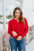 Effortlessly Chic Cardigan In Red