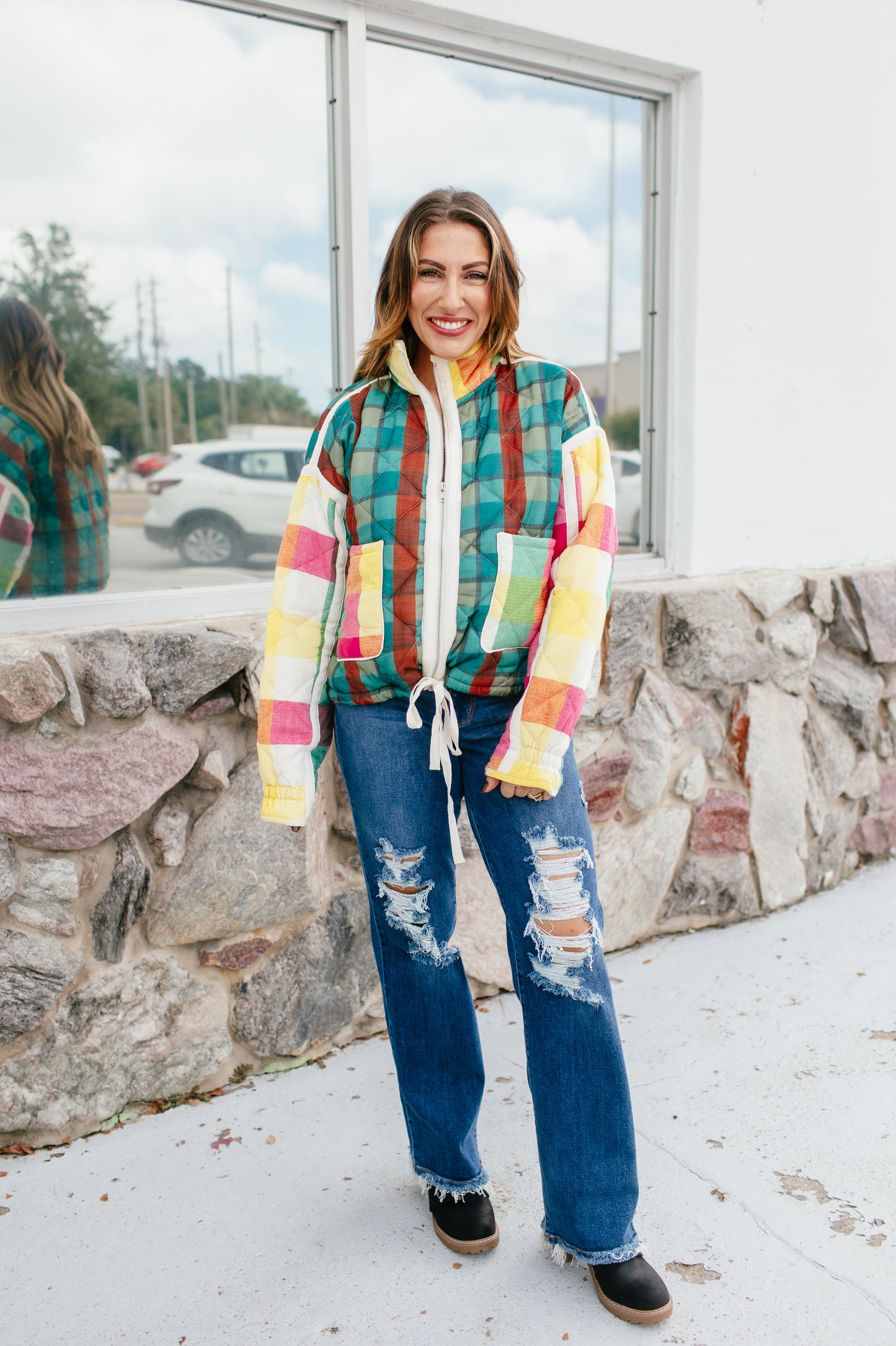 Playful Plaid Jacket