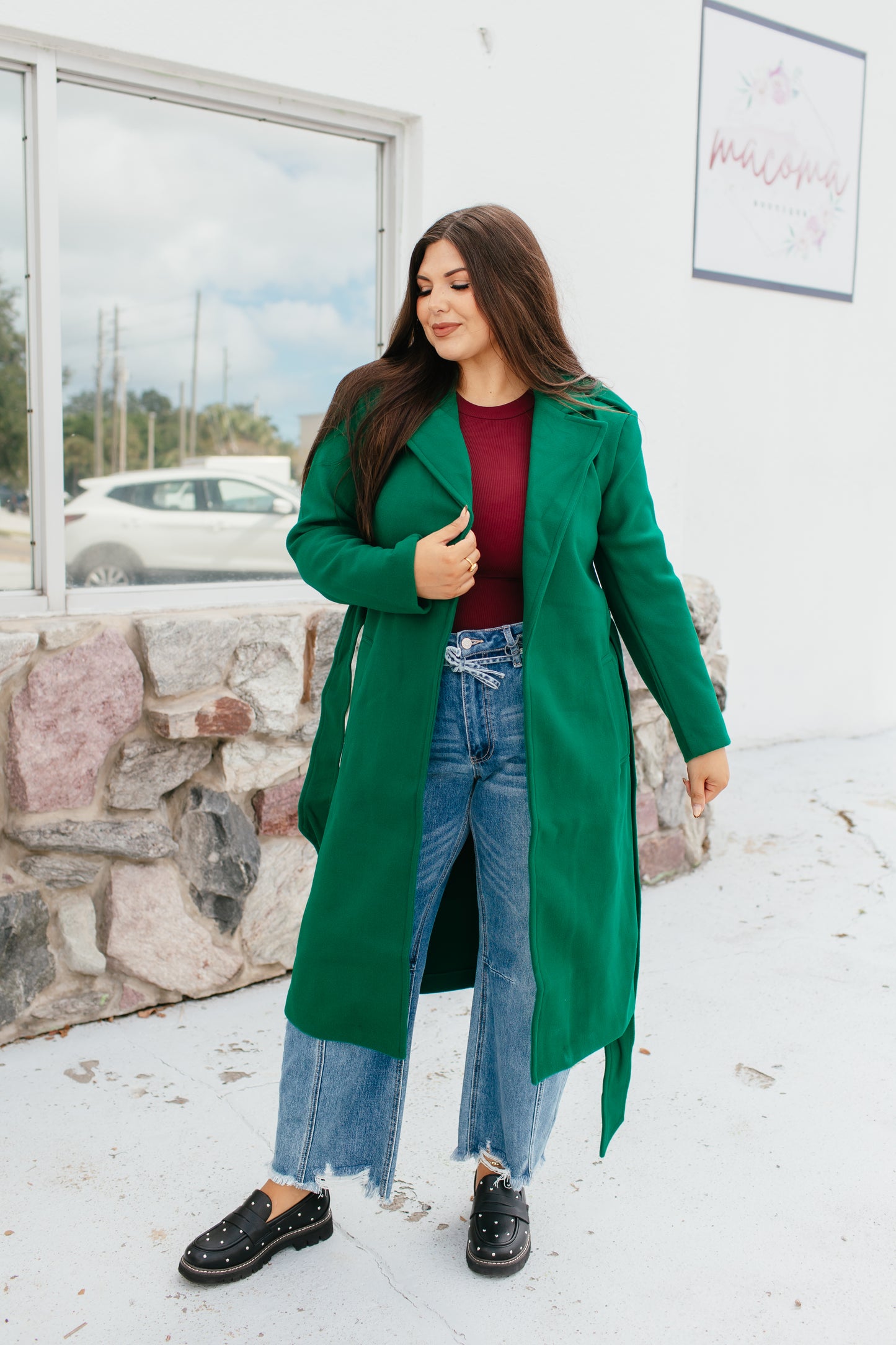 Top Notch Coat In Green