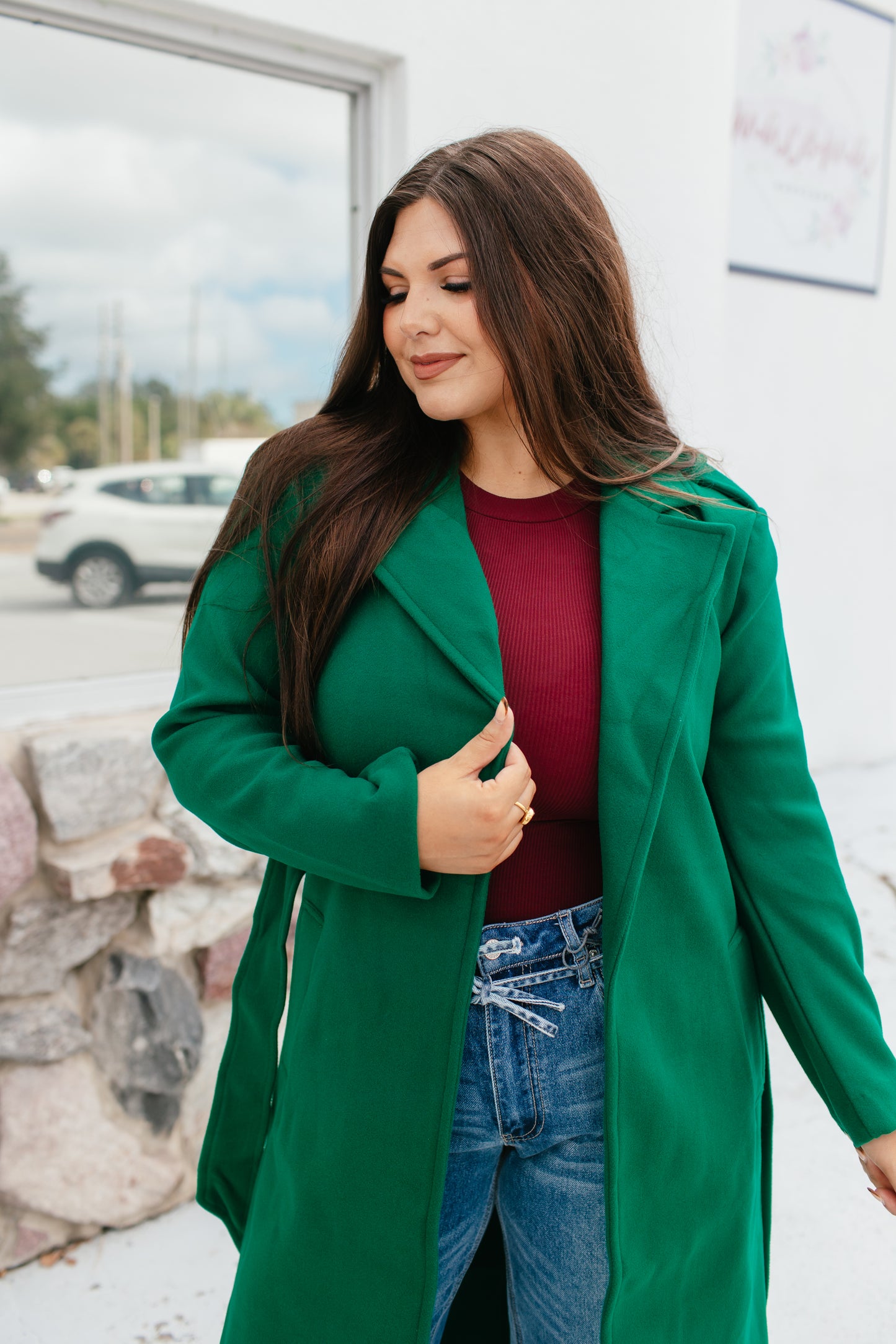 Top Notch Coat In Green