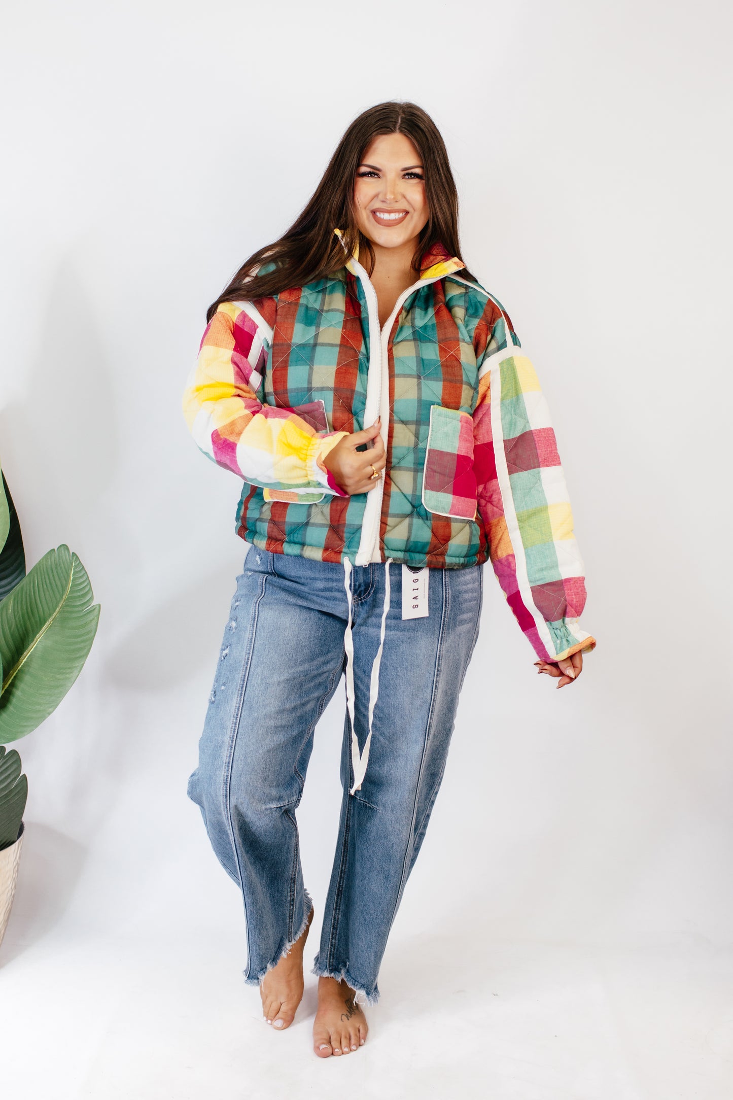 Playful Plaid Jacket