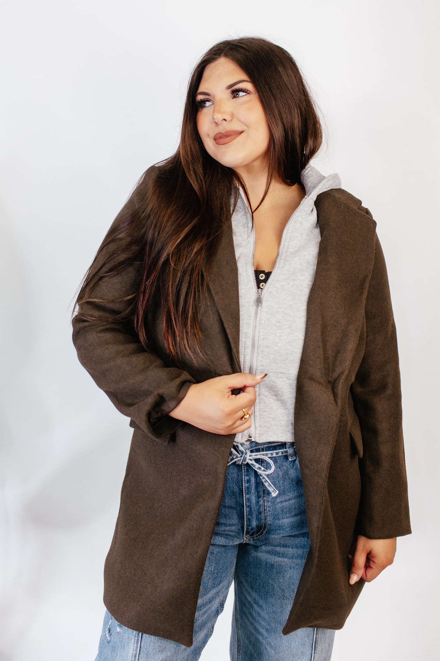 Timeless Tailored Coat In Espresso