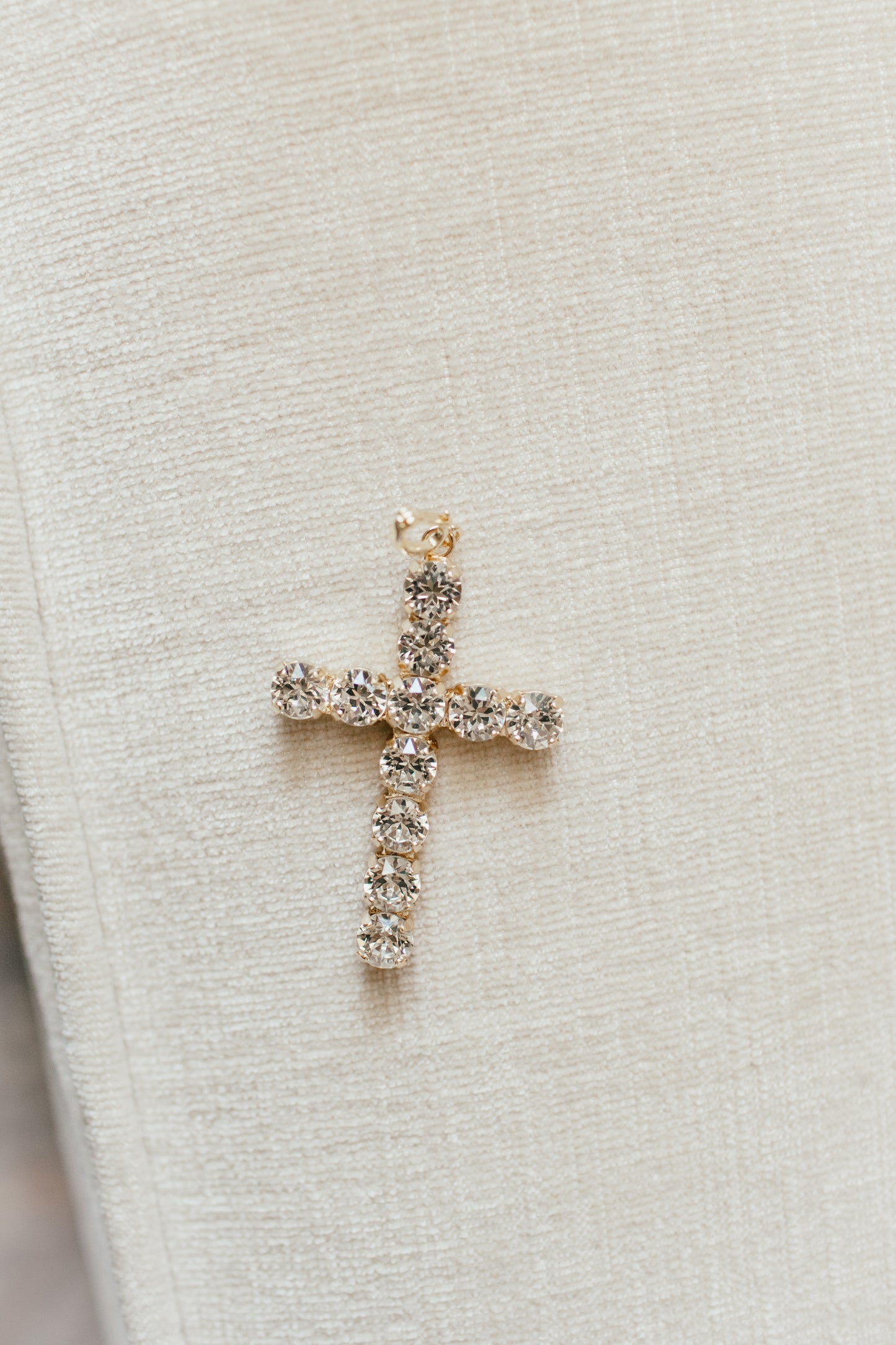 Large Cross Charm in Clear