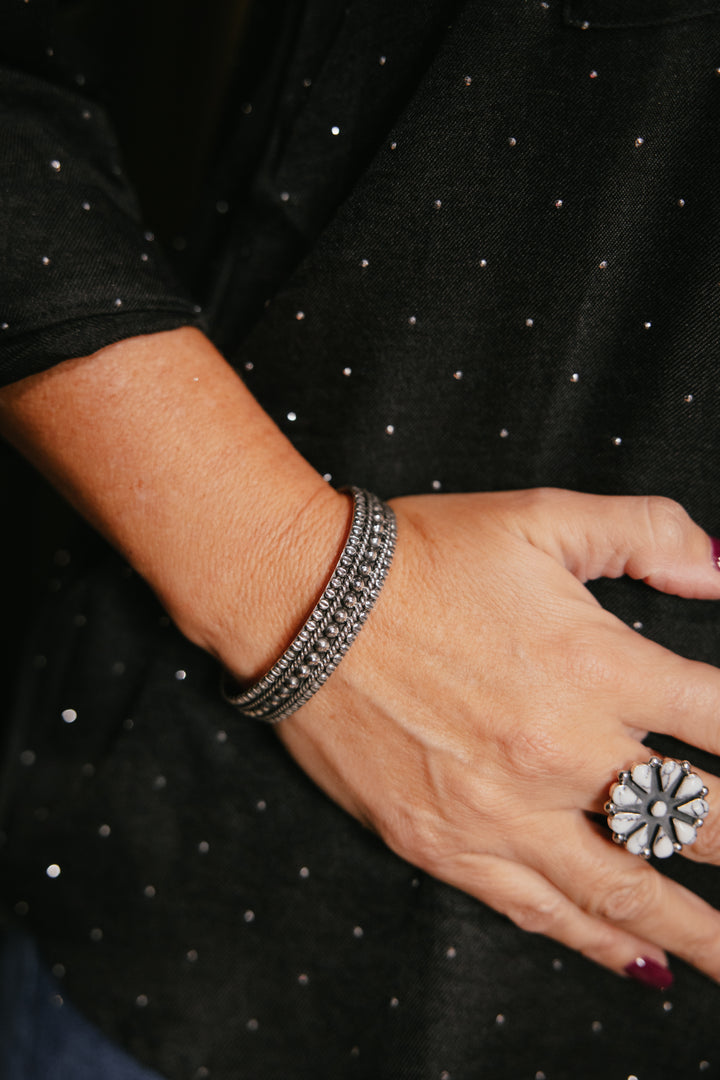 Silver Stacks Cuff Bracelet