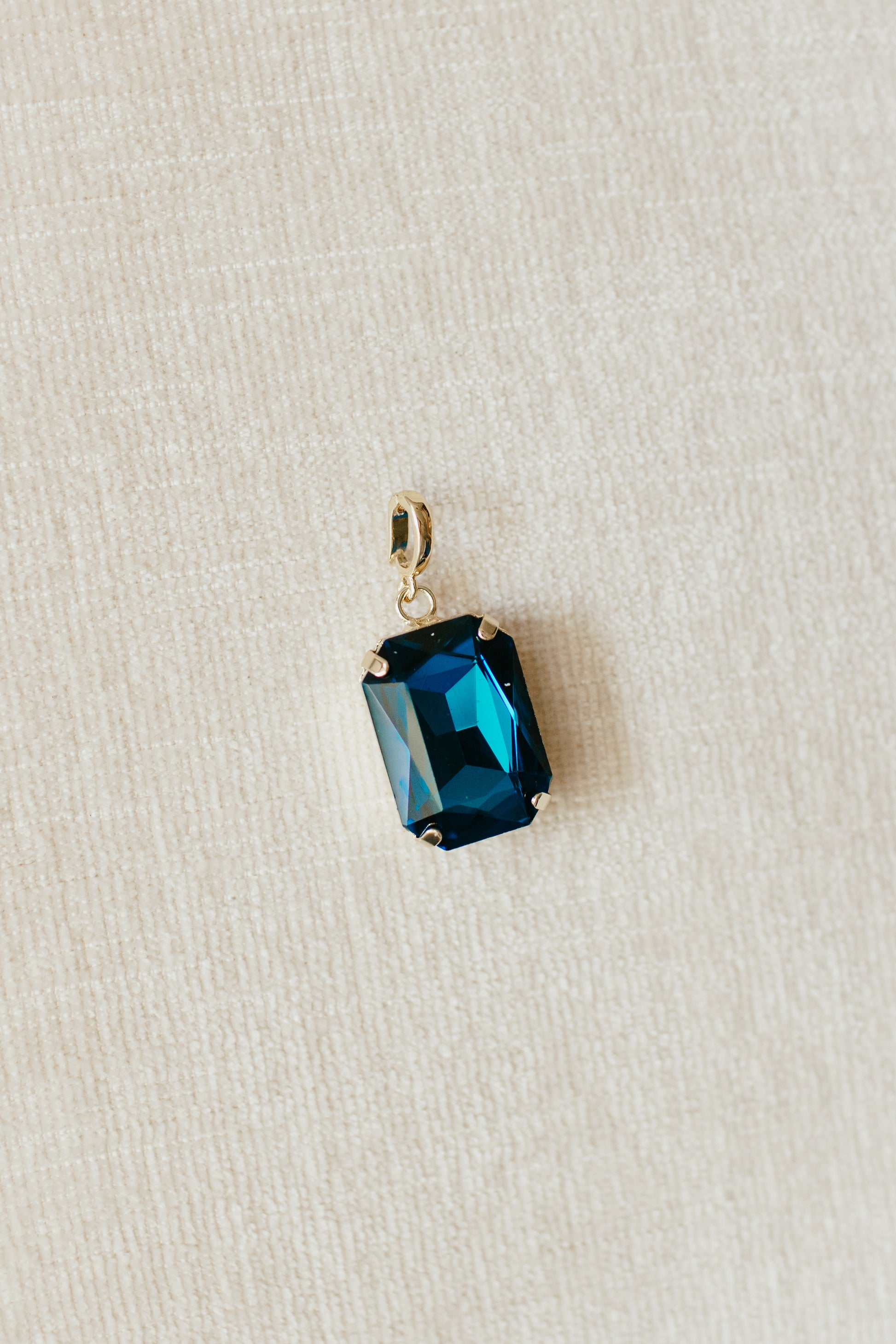 Rectangular Charm in Blue Velvet