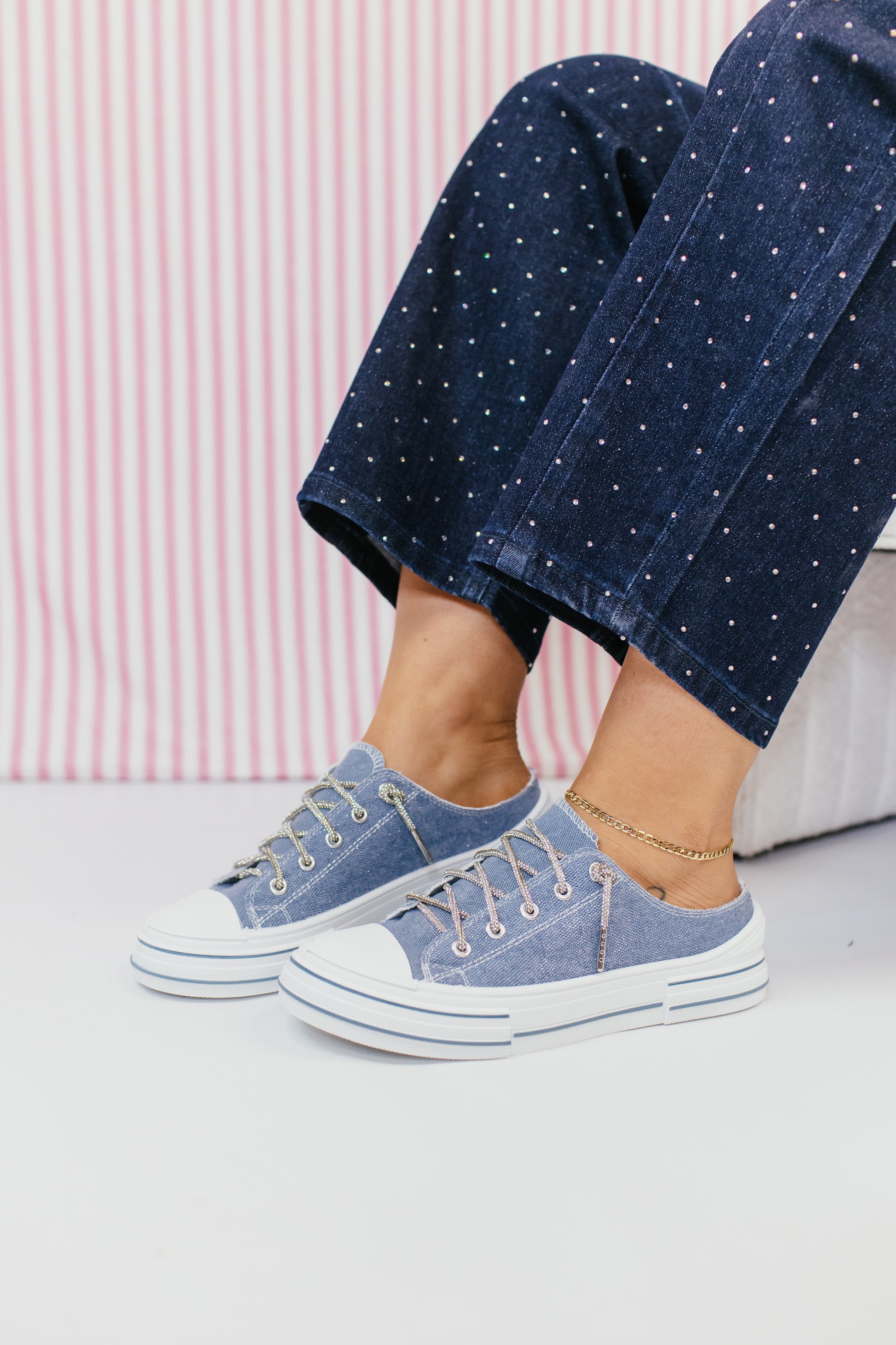 Very G Blue Aman Slip On Sneakers