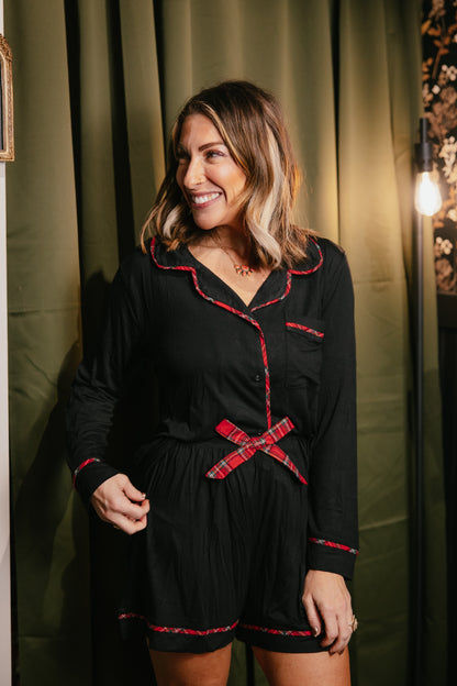 Staying In Lounge Set In Black - Reg & Curvy