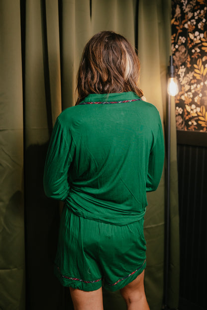 Staying In Lounge Set In Green - Reg & Curvy