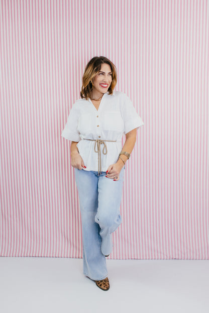 Coastal Ease Linen Top