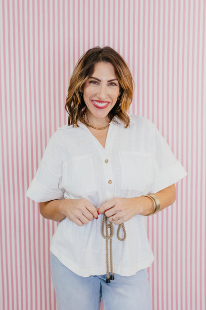Coastal Ease Linen Top
