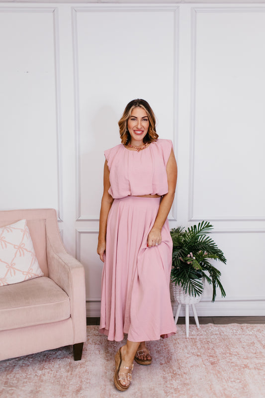 Float On Pleated Skirt