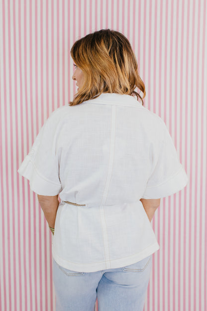 Coastal Ease Linen Top