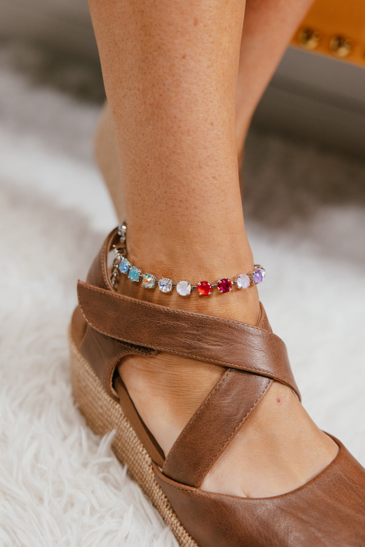 Sparkle Therapy Anklet in Silver Regular Multi Mix