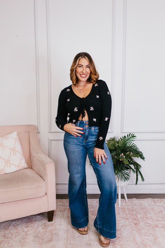 Tied In Petals Cardigan