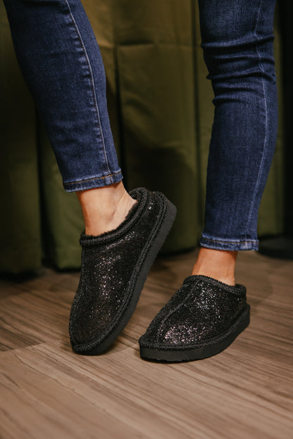 Very G Black Georgina Glitter Shoes