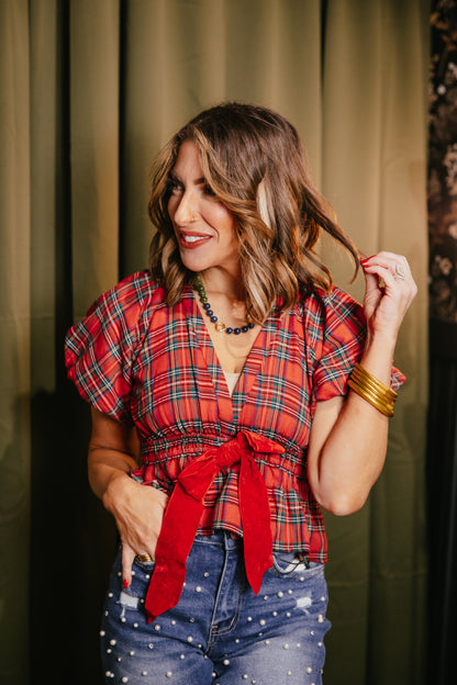 Plaid Tidings Top