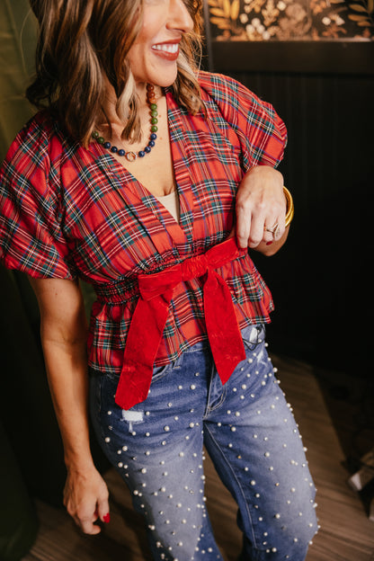 Plaid Tidings Top