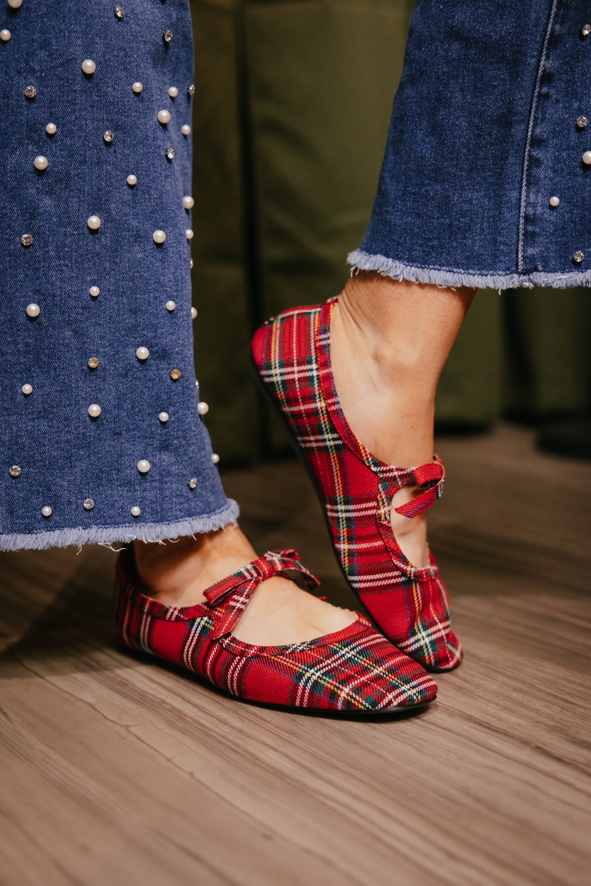 Corky's Red Plaid Layover Flats