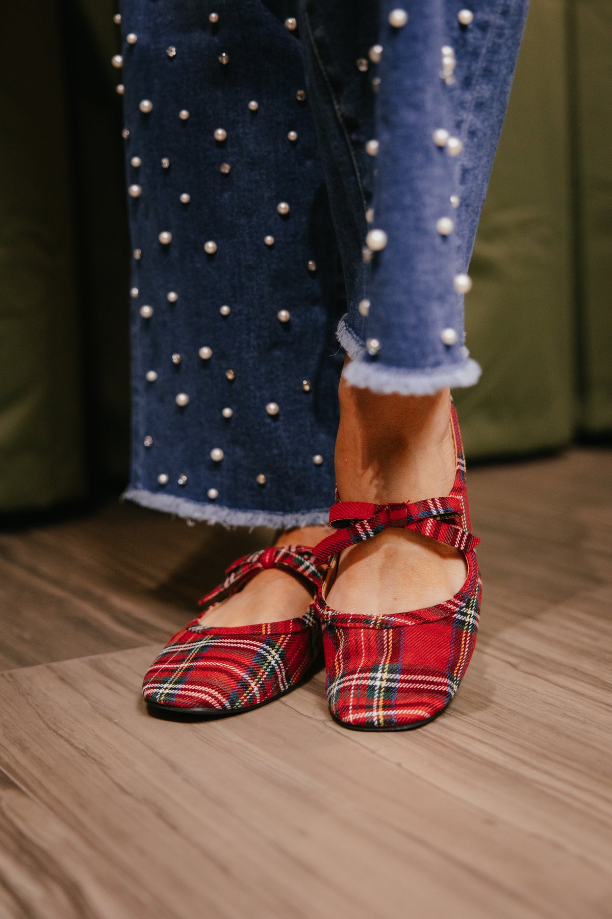 Corky's Red Plaid Layover Flats