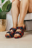 Corky's Navy Plaid Put A Bow On It Heels
