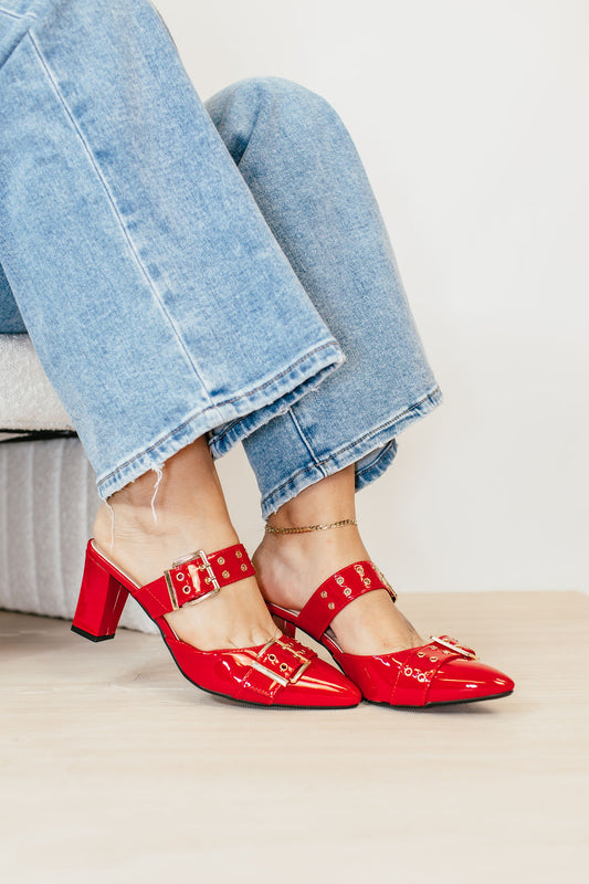Red Patent Orley Heels