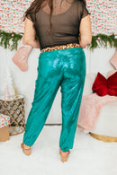 Holiday Glow Joggers In Cheetah - Reg & Curvy