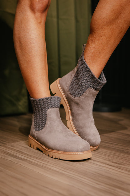 Corky's Grey Faux Suede Keep Me Warm Boots