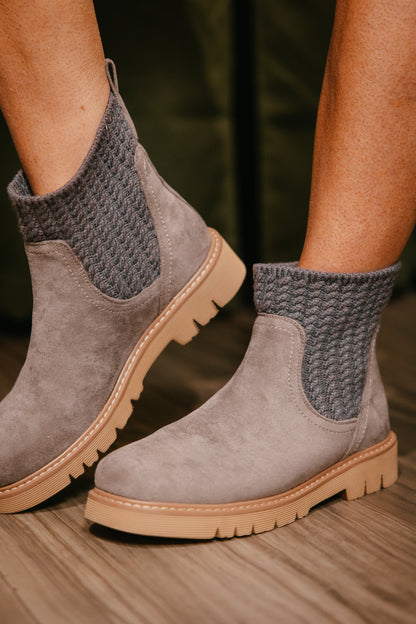 Corky's Grey Faux Suede Keep Me Warm Boots