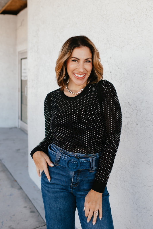 BLACK FRIDAY DEAL: Shimmer And Sheer Top - Reg & Curvy