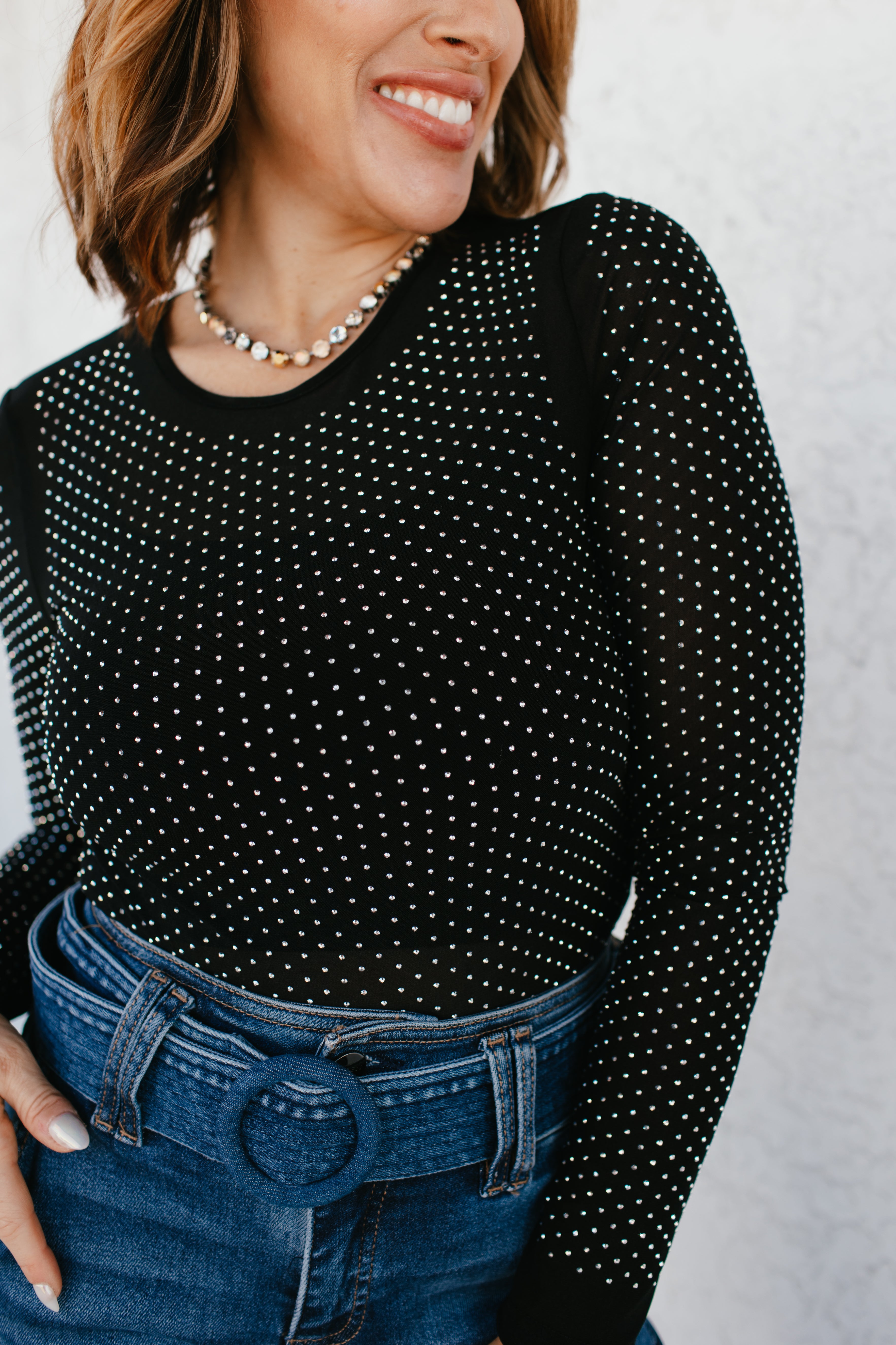 BLACK FRIDAY DEAL: Shimmer And Sheer Top - Reg & Curvy