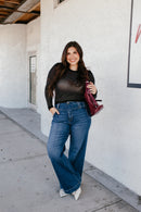 BLACK FRIDAY DEAL: Shimmer And Sheer Top - Reg & Curvy