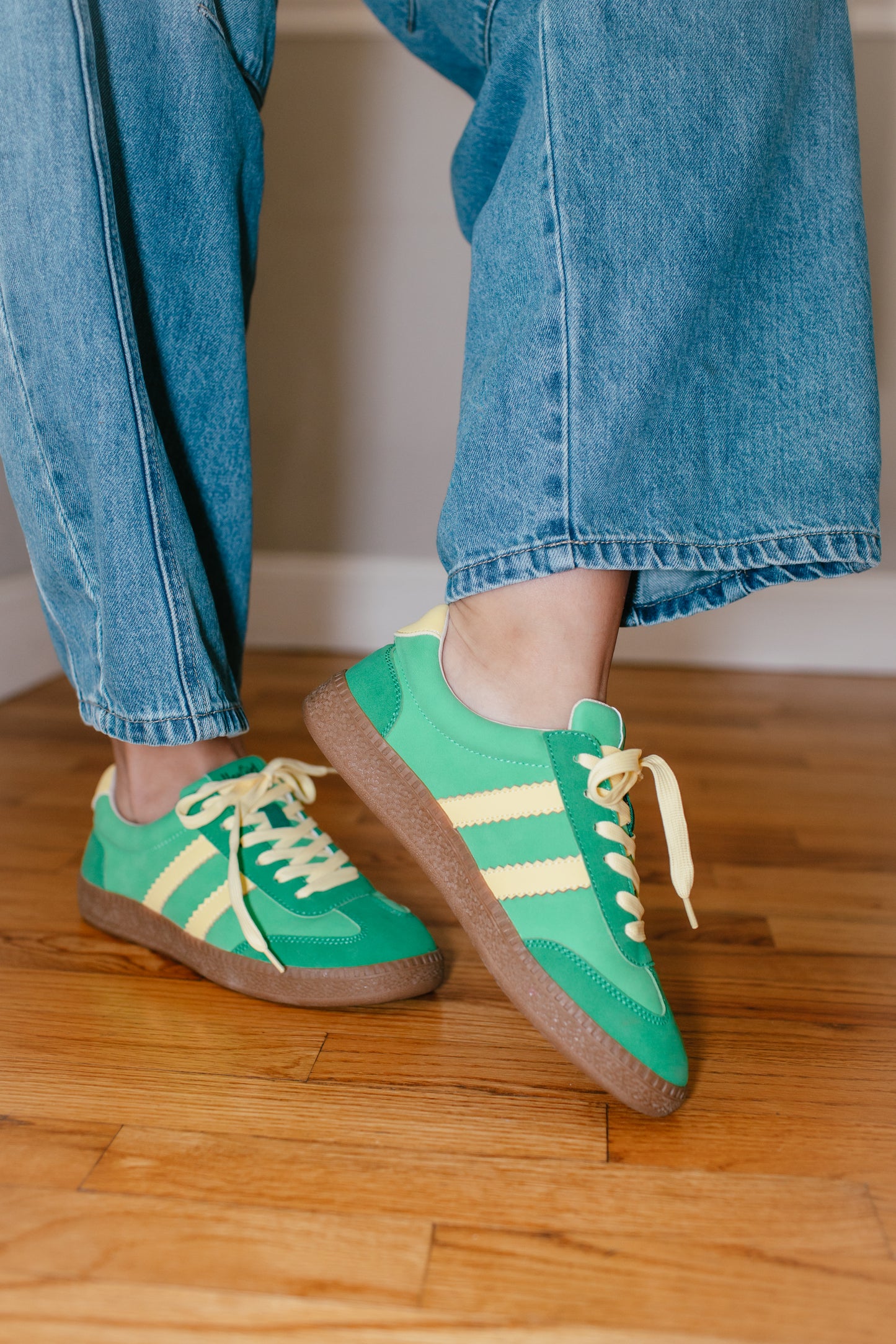 Corky's Green Heads Up Sneakers