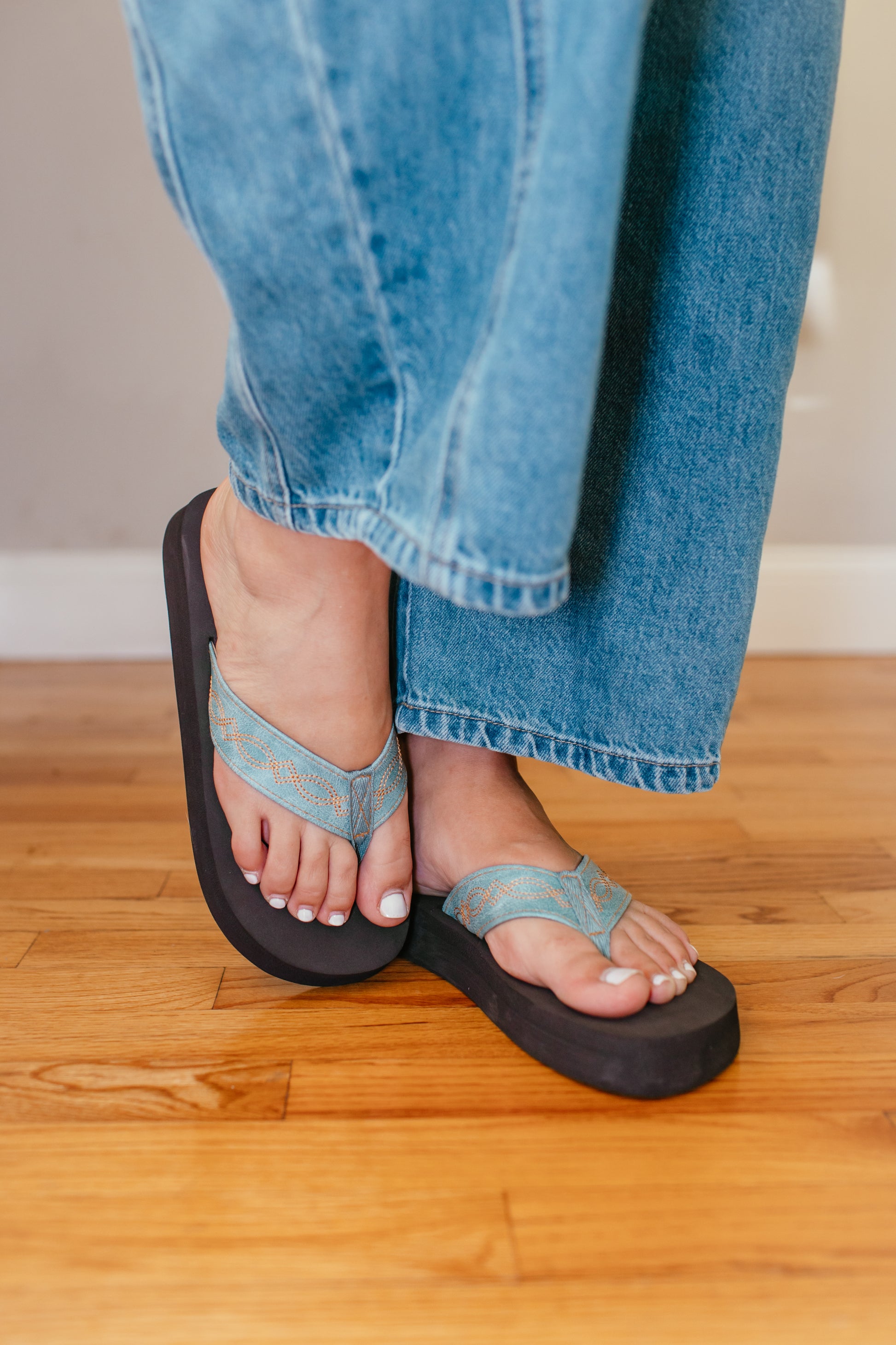 Corky's Turquoise Overboard Sandals