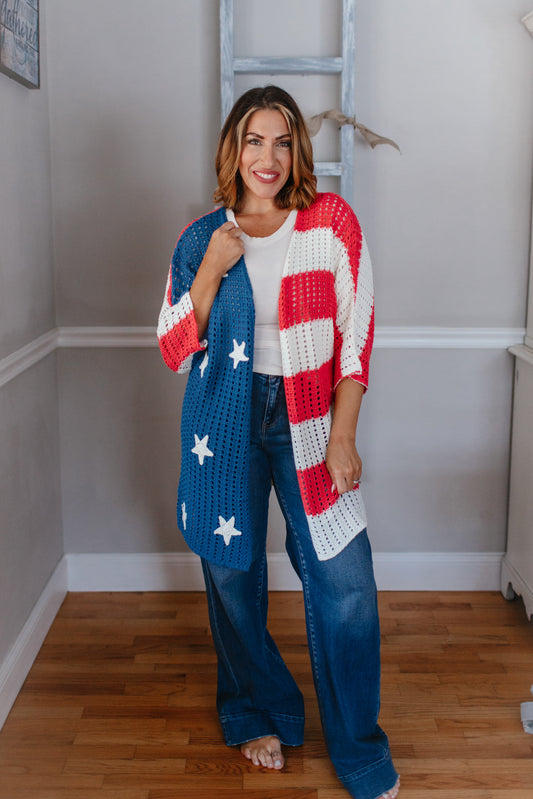 American Flag Cardigan