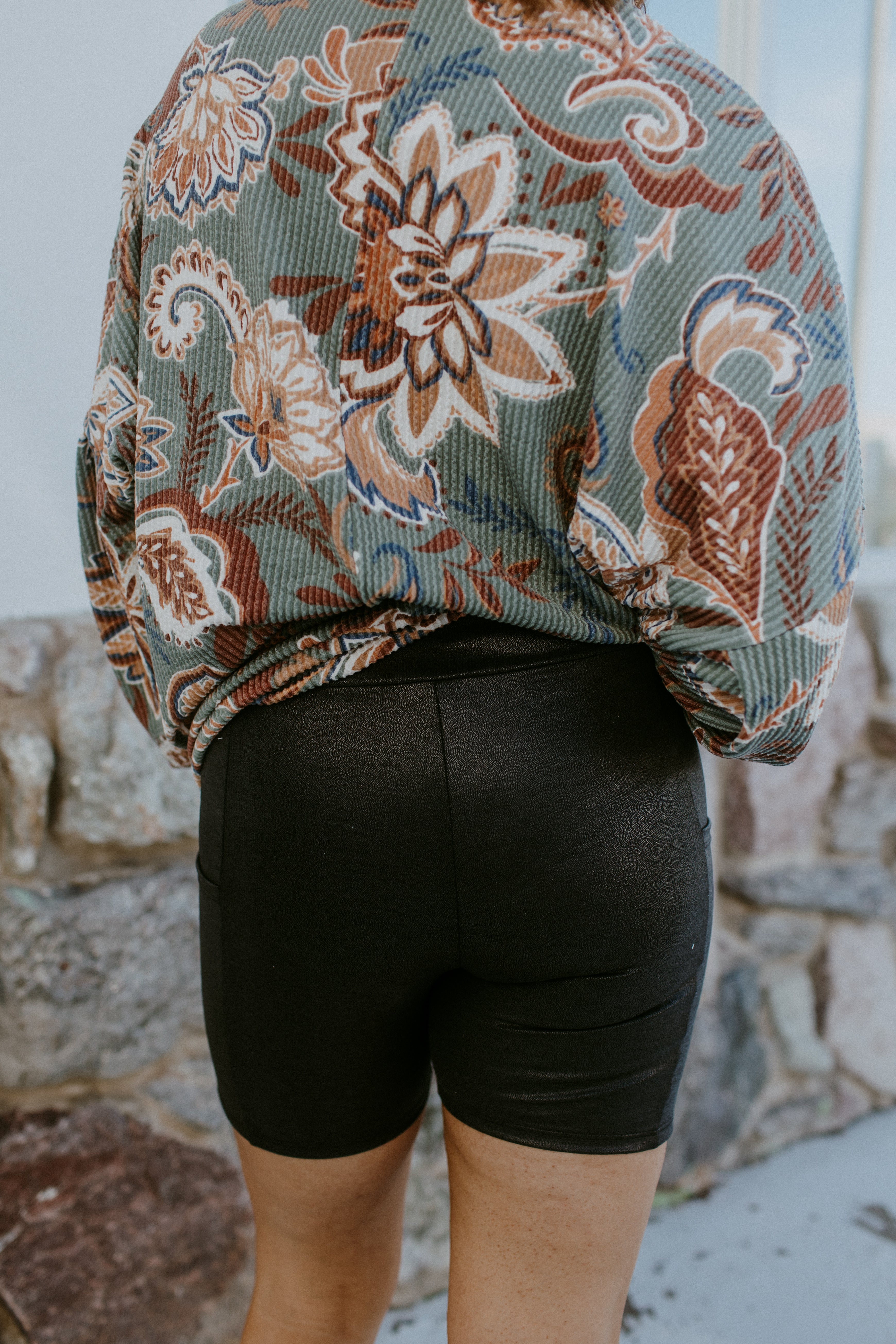 Staple Piece Biker Shorts In Shiny Black - Reg & Curvy