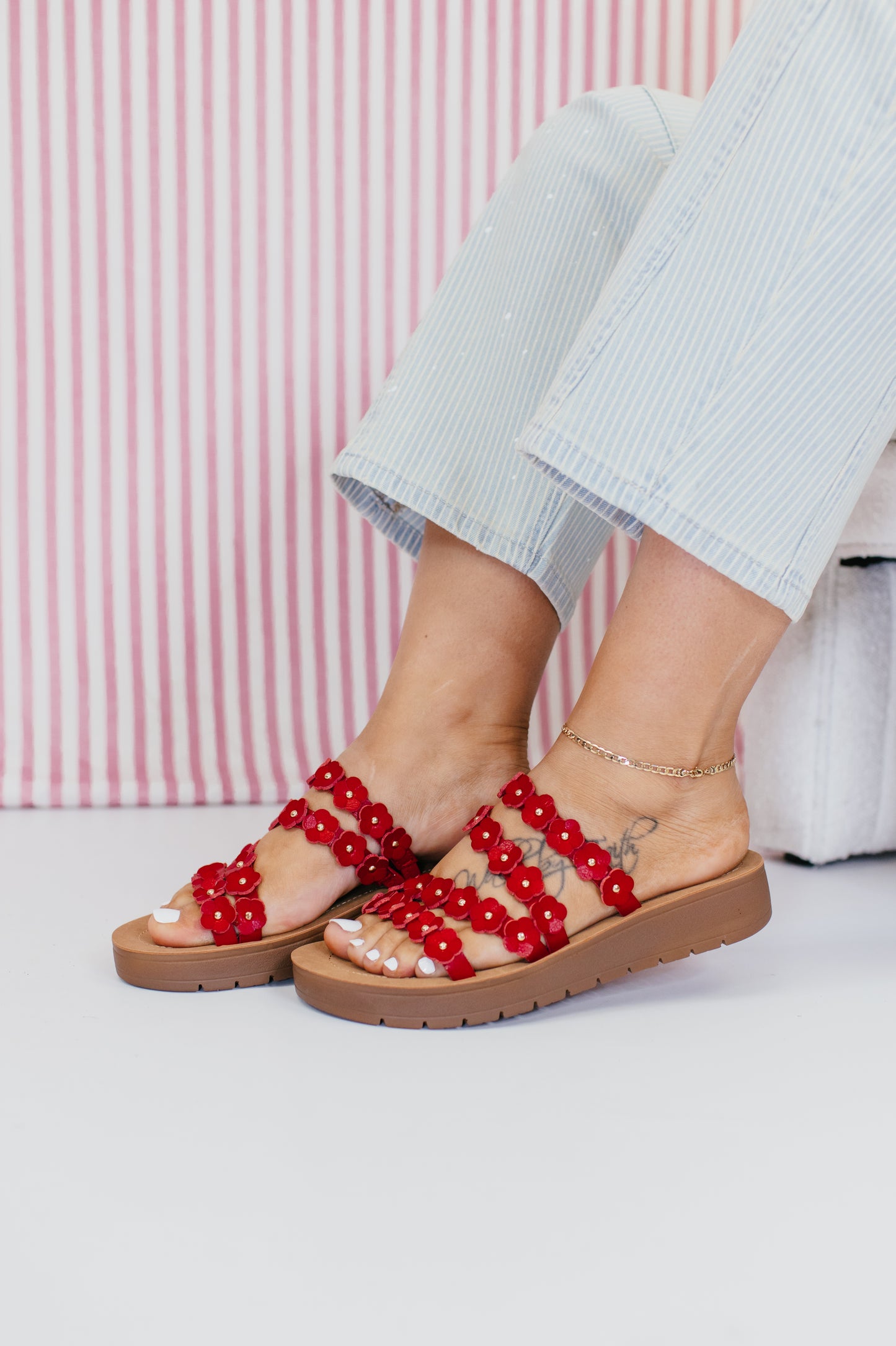 Corky's Red Garden Party Sandals