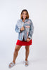 Lace and Denim Harmony Jacket