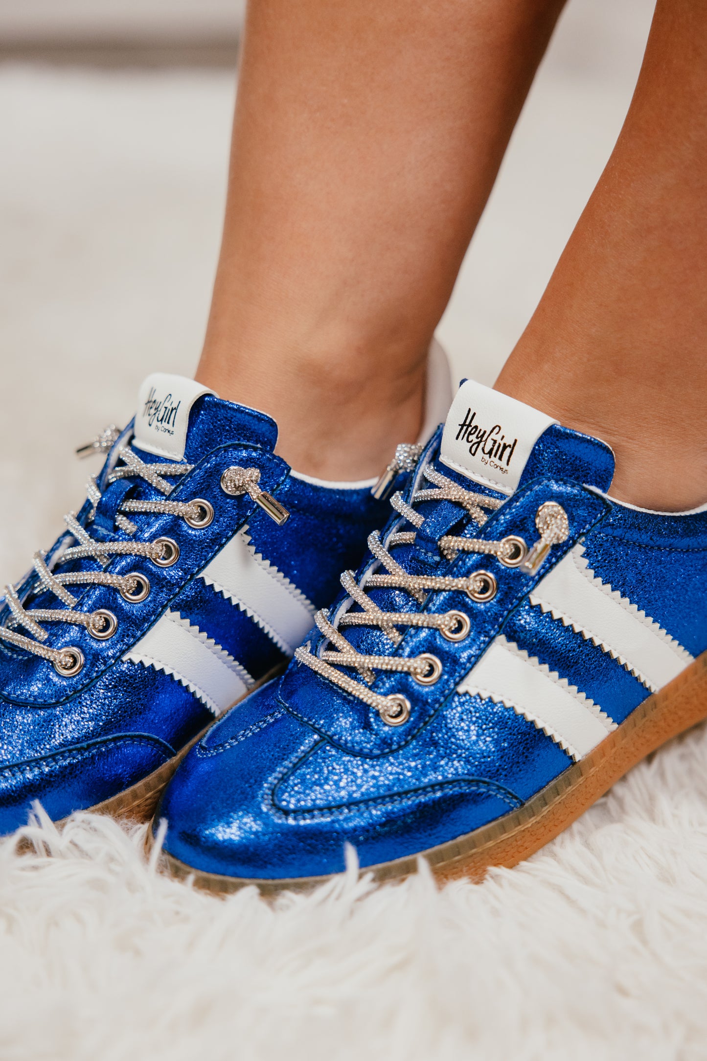 Corky's Blue Metallic Heads Up Sneakers