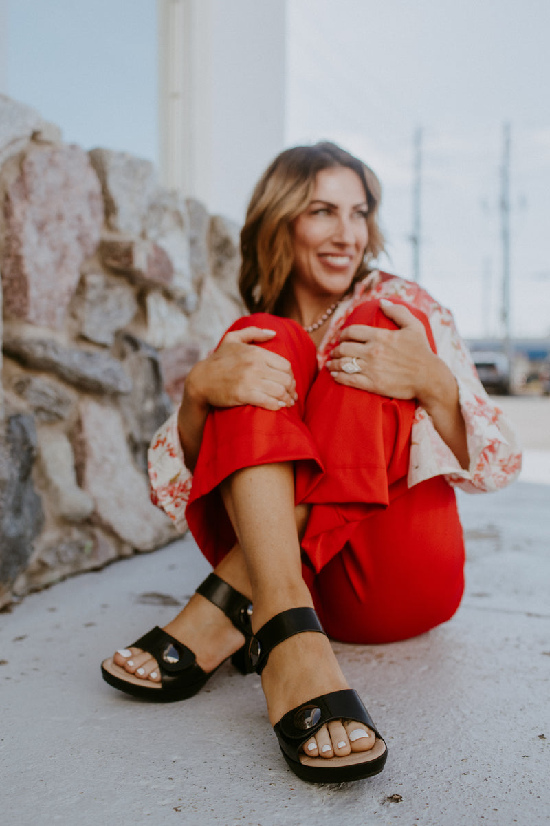 Patrizia Black Dade Smooth Heels