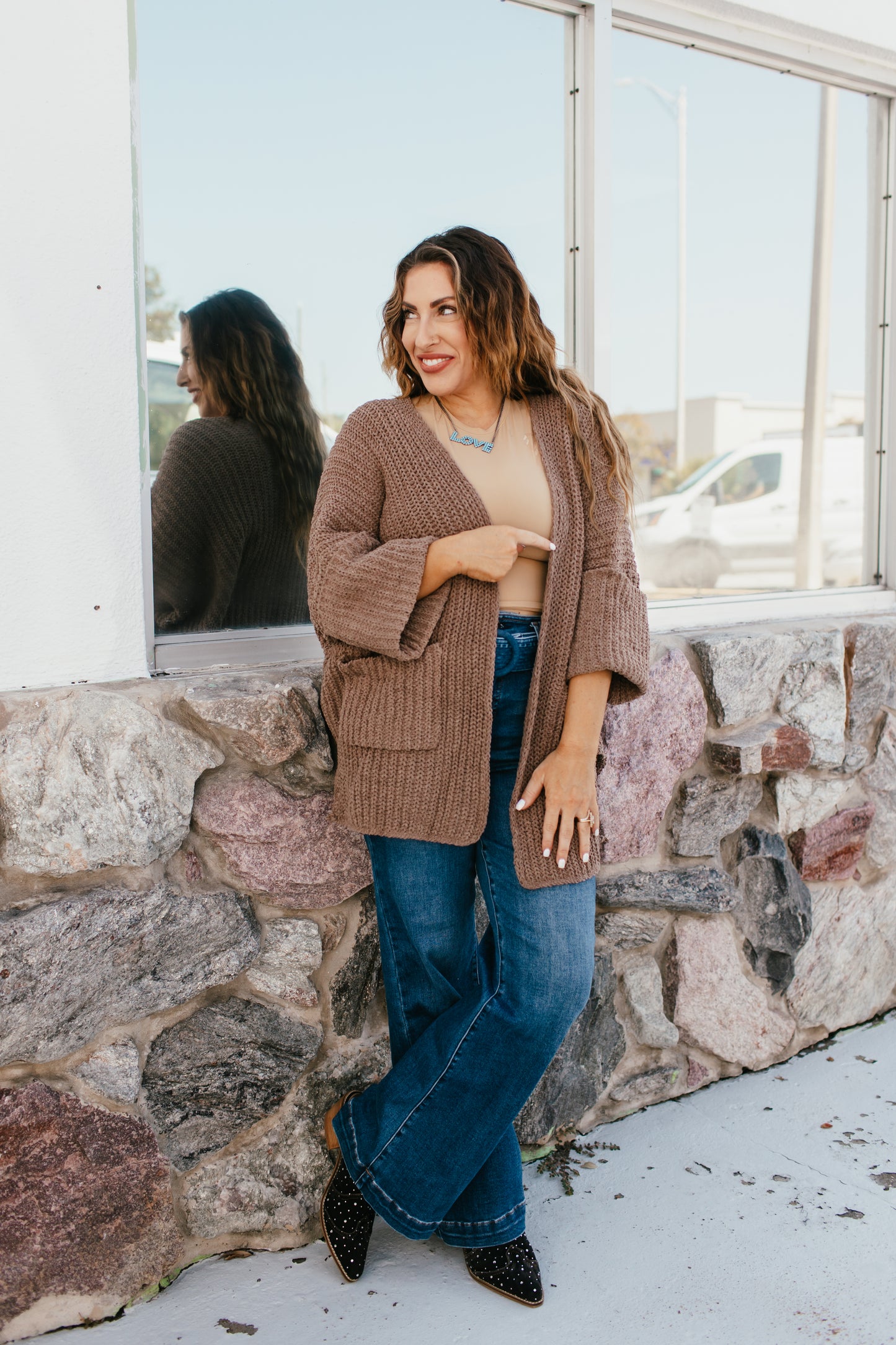 Wrap Me Up Cardigan In Chocolate