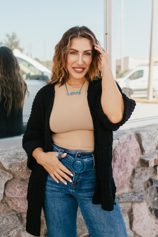 Wrap Me Up Cardigan In Black