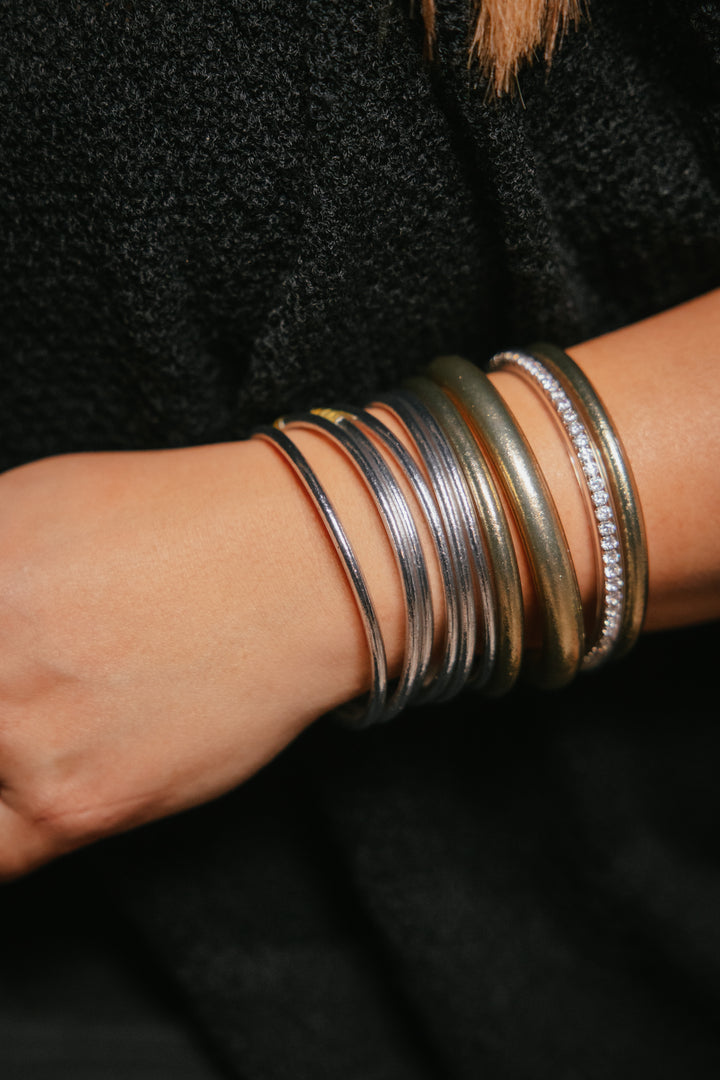 Silver Lumine All Weather Bangles (set of 6)