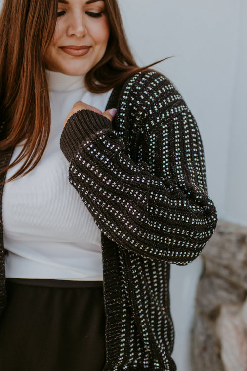 Girls Night Out Cardigan In Black