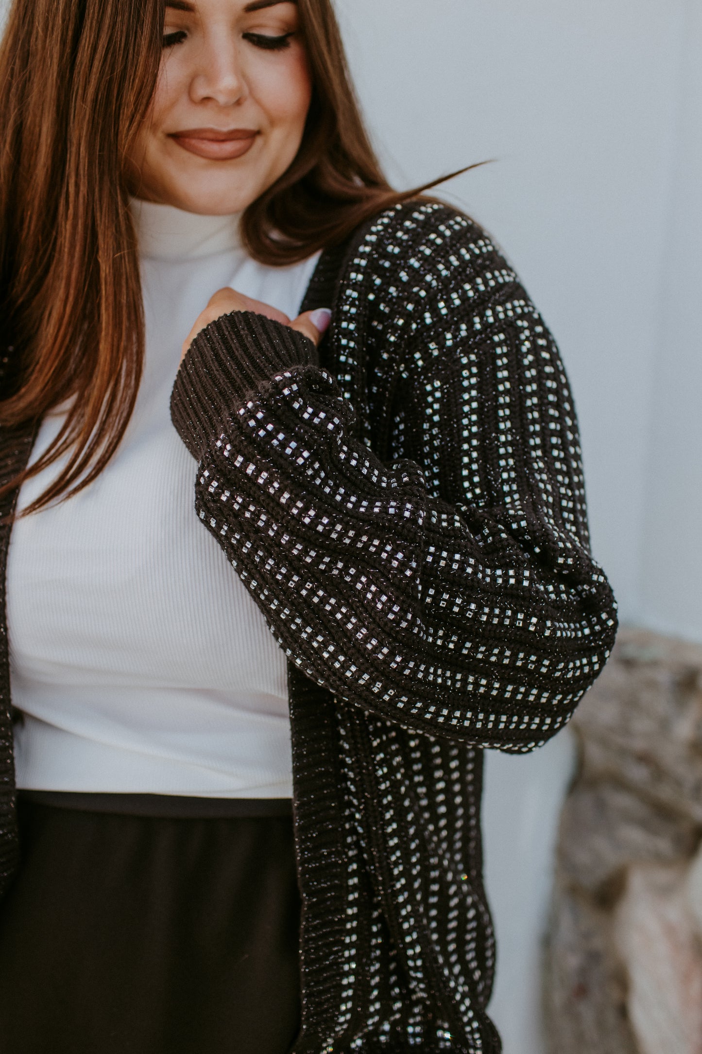 Girls Night Out Cardigan In Black