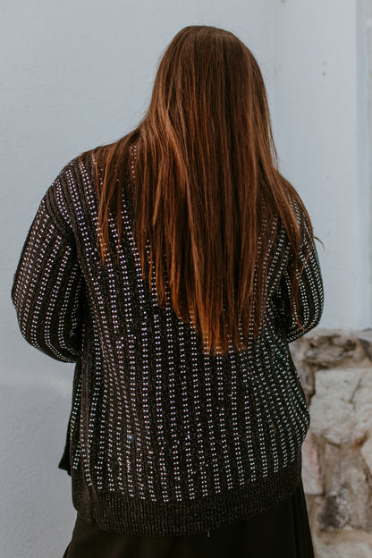 Girls Night Out Cardigan In Black