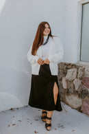 Girls Night Out Cardigan In Off White