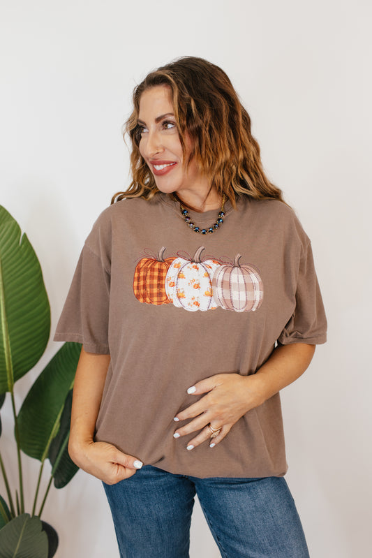 Preppy Pumpkin Graphic Tee - FINAL SALE