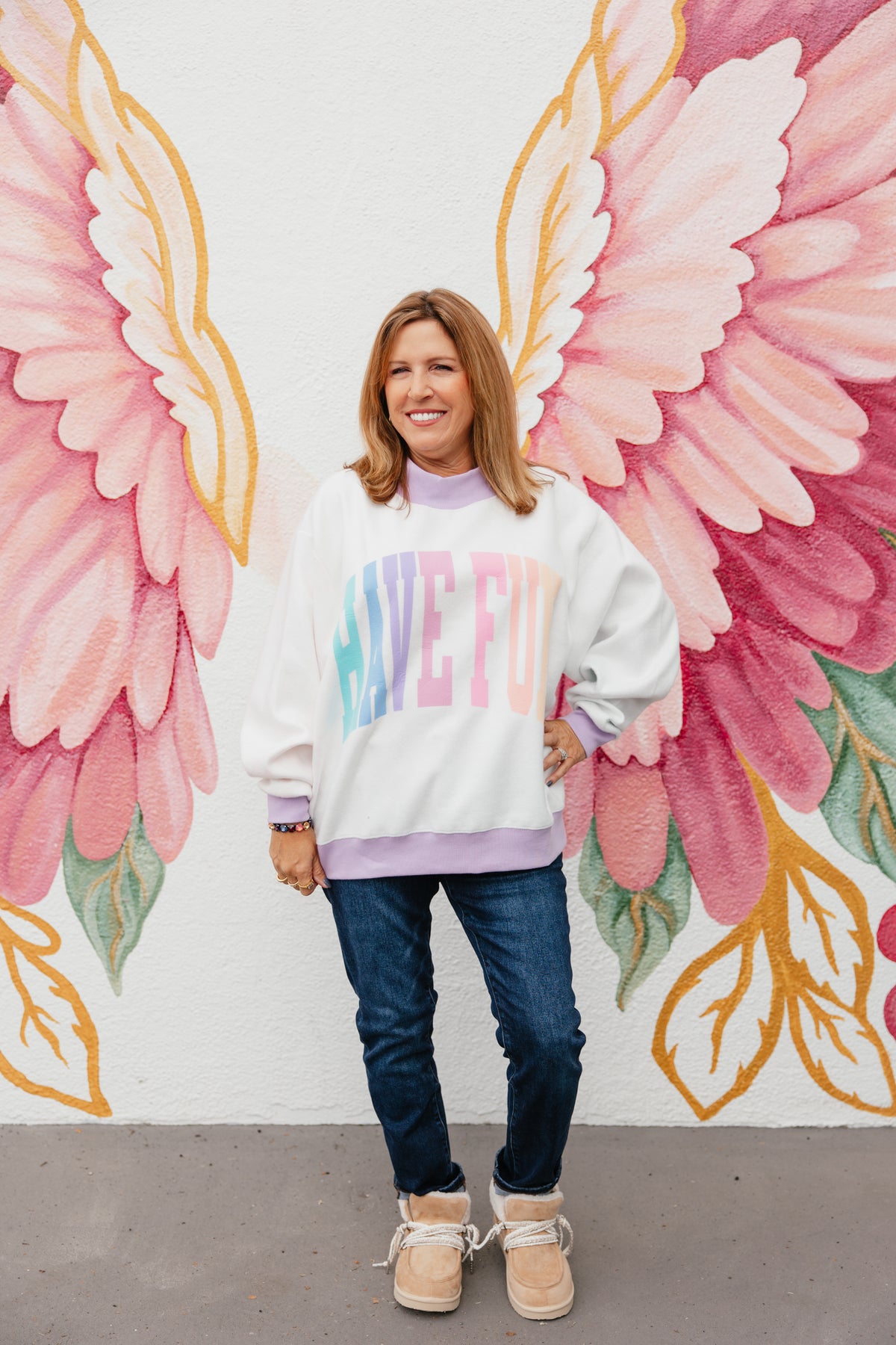 Have Fun 2-Sided Mock Sweatshirt