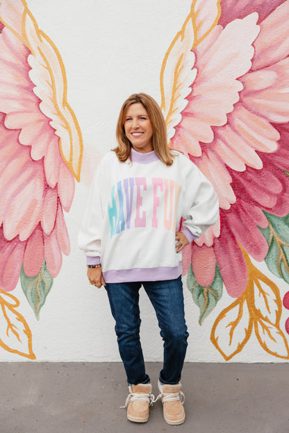 Have Fun 2-Sided Mock Sweatshirt